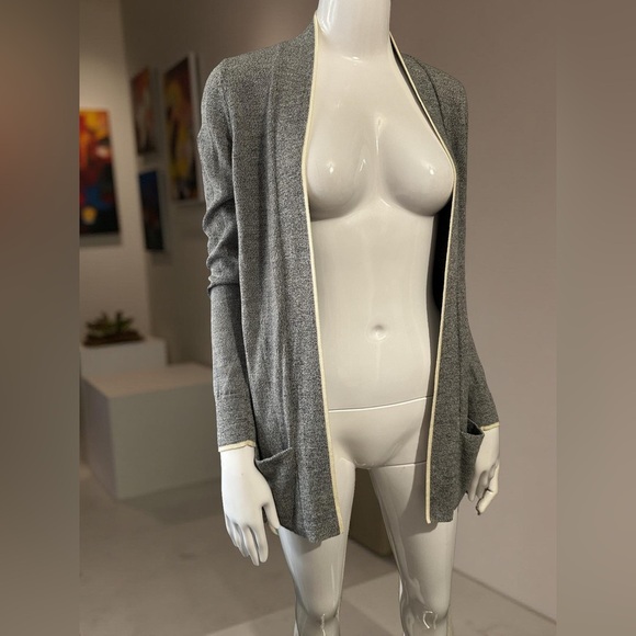 Theory Gray Open-Front Cardigan - Picture 2 of 11